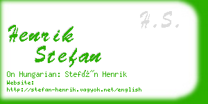 henrik stefan business card